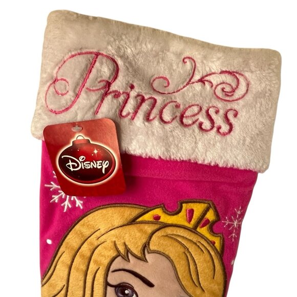 New Disney Princess Aurora Sleeping Beauty 16" Embroidered Christmas Stocking - Picture 3 of 10